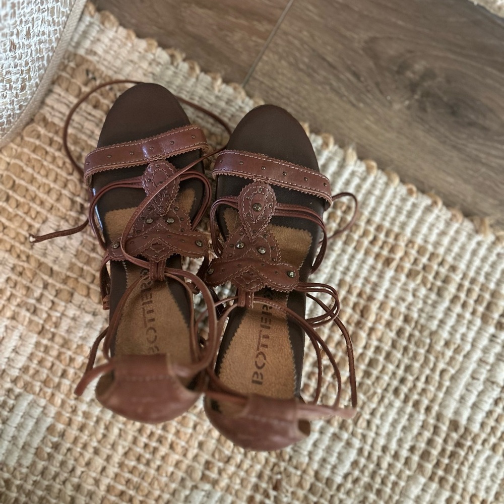 Bottero Brown Strappy Heeled Sandals